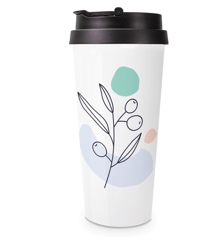 Custom White 15oz Stainless Steel Travel Mug