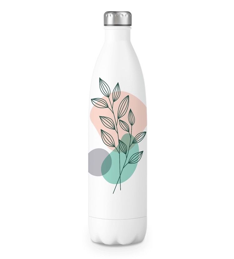 Custom White 17oz Stainless Steel Water Bottle