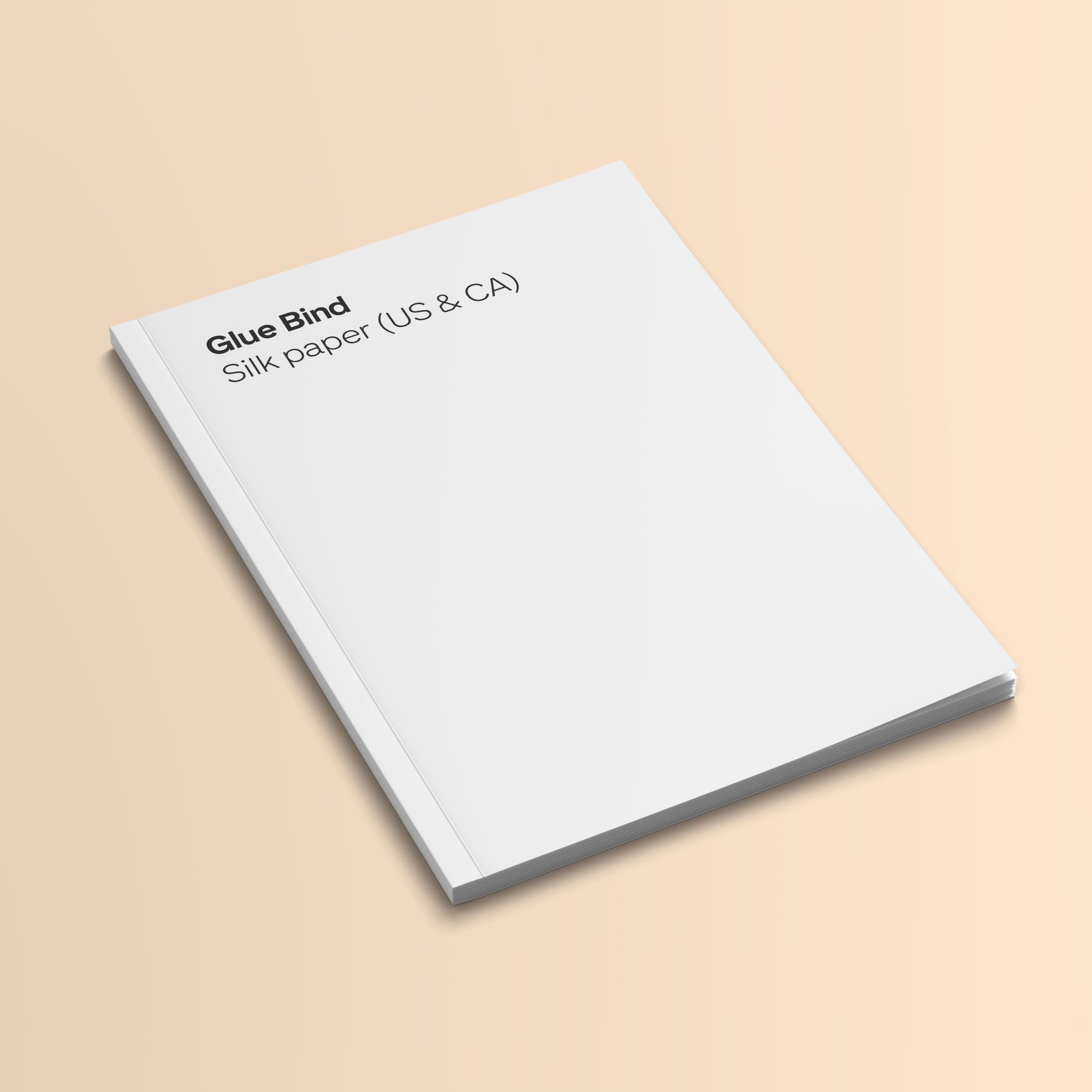 Glue bind brochure - Silk paper (US & CA)