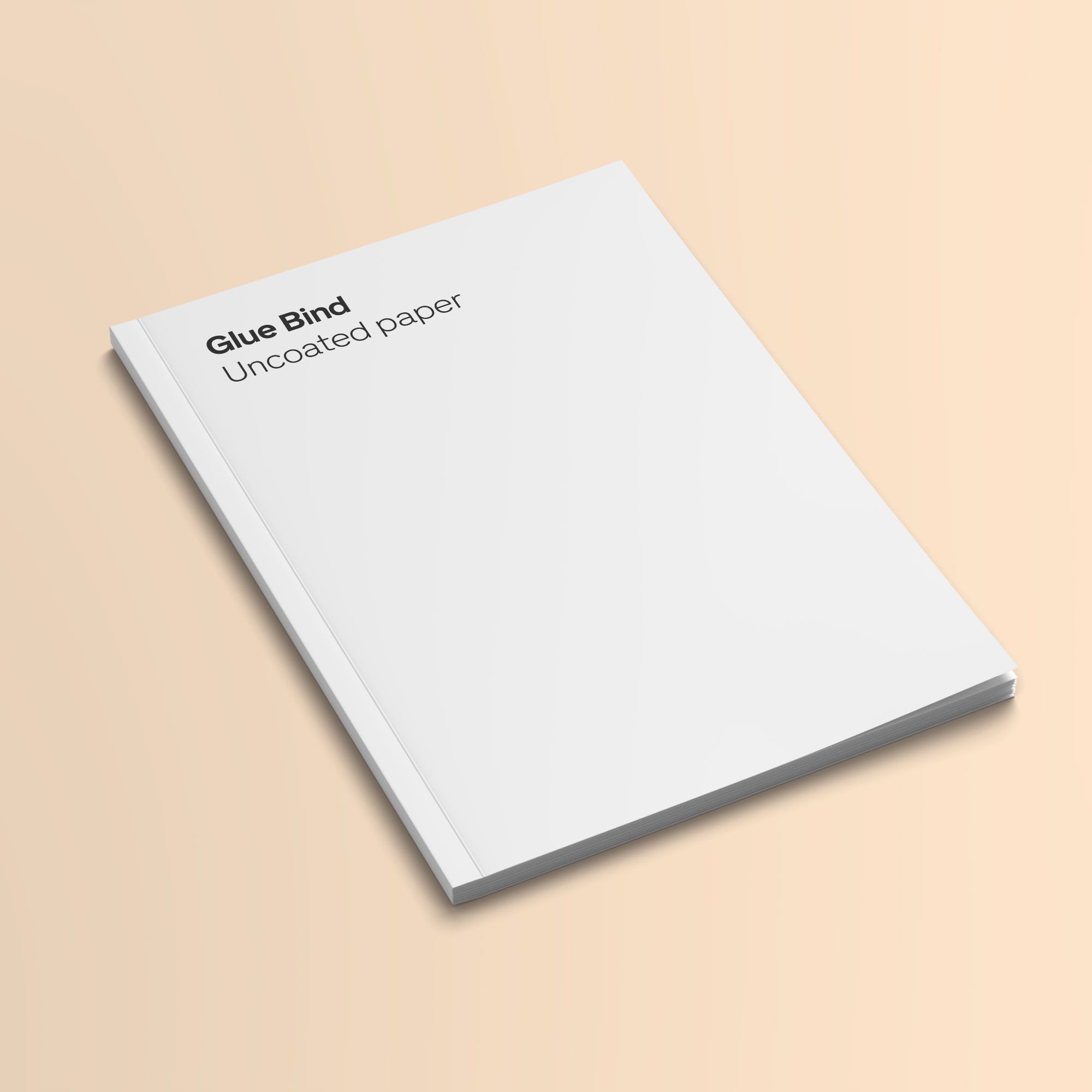 Glue bind brochure - Uncoated paper