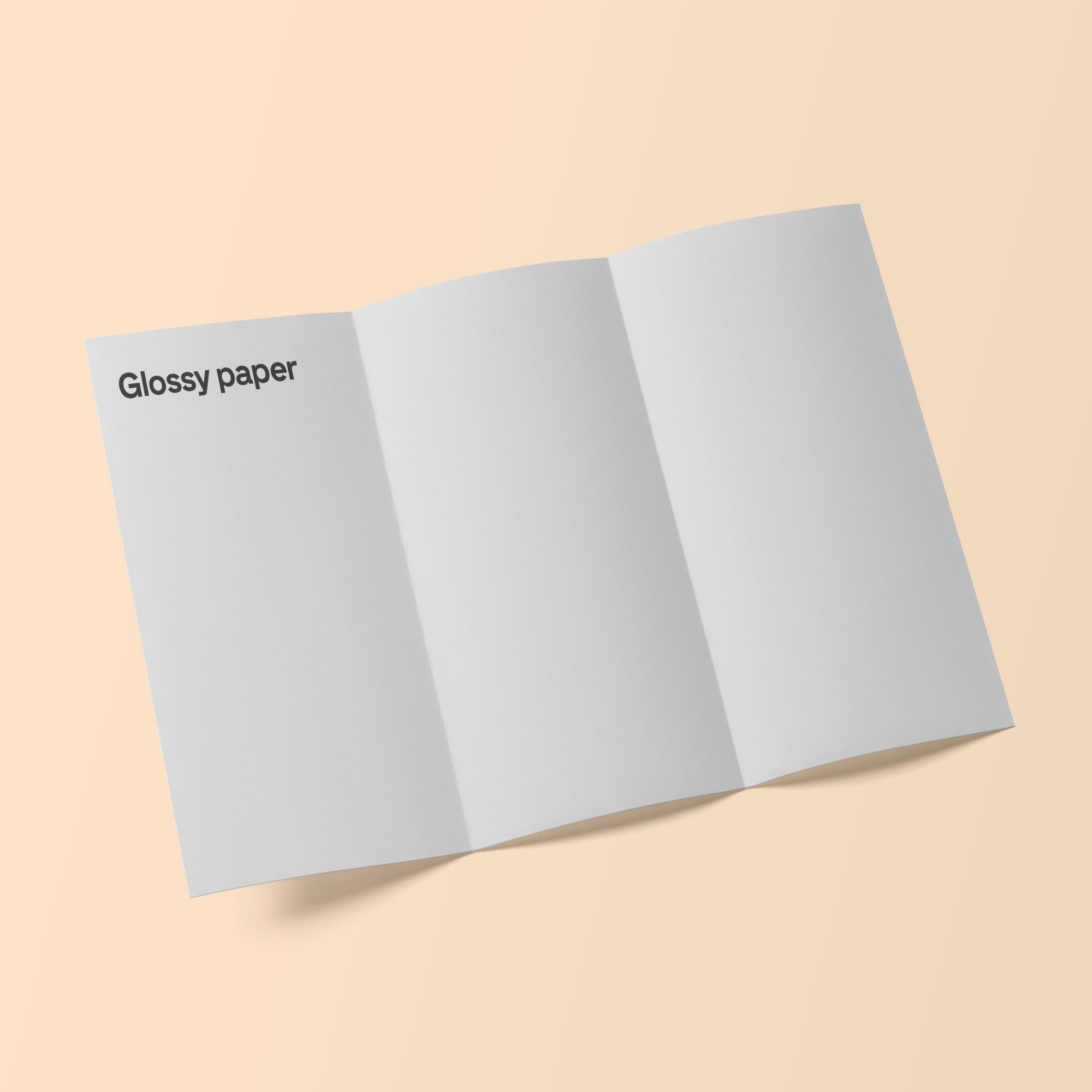 Roll fold brochure - glossy paper