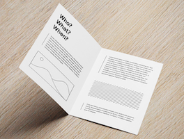 Single fold brochures